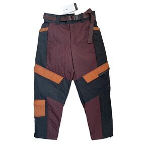 Jordan Utility Pants Mens XL Burgundy Black Orange Colorblock Loose CV2240-681